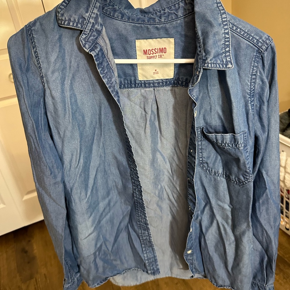 Mossimo Supply Co. Blue Button Down Shirt